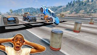 Cars vs Bollards  - [BeamNG.Drive]