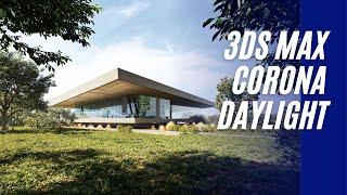 3D Tutorial |  3ds Max  + Corona Render | Exterior daylight lightning 