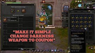 CHANGE WEAPON FROZEN DARKNESS TO COUPON WEAPON - Dragon Nest SEA