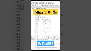 Game in C++ vs Python by ChatGPT #chatgpt #python #gamedevelopment #shortsfeed