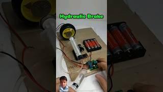 hydraulic brake bnanan #automobile #diy #electric #robot #arduino #tech #dcmotor #inventor 102