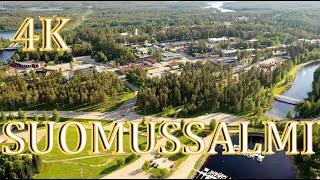 Suomussalmi FINLAND from air 4K