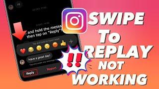 Instagram Message Swipe Reply Option Not Working on Android