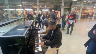 When Four Pianists Meet At A Public Piano For An Epic Jam