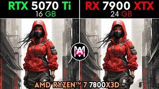 RTX 5070 Ti VS RX 7900 XTX  : TEST IN 20 GAMES | 1080P | 2K | 4K