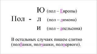 Правописание слов, начинающихся с ПОЛ- и ПОЛУ-