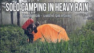 SOLO CAMPING IN LONG HEAVY RAIN AND THUNDERSTORM, REALLY NON STOP HEAVY RAIN ALL NIGHT