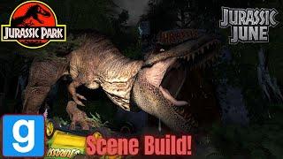 Jurassic Park Tyrannosaurus Rex Attack! (Gmod Jurassic June Scene Build)