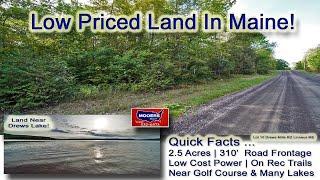 Low Priced Land In Maine Video | 2.5 Acres Maine Land MOOERS REALTY