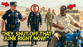Cops Pull Over Elderly Man On Motorcycle - Minutes Later, 50 Soldiers Arrived Led by a Captain