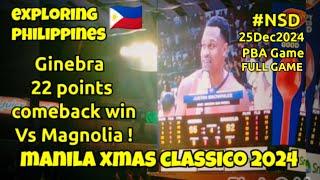 Ginebra 22 points comeback win Vs Magnolia! | Manila Christmas Classico 2024 25 dec PBA game  #pba