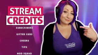 How to add stream credits to twitch!