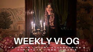 Weekly vlog: My favorite luxury accessories, Nina Ricci dinner and Christmas vibes in Paris