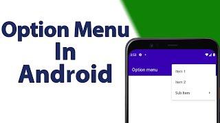 How to create option menu on toolbar in Android studio