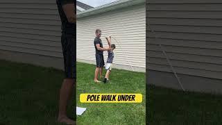PVC pole walk under. Learn pole vault bend technique for beginners.