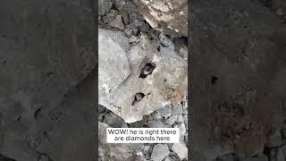 There are a lot of diamonds here #crystals  #rock  #hunting  #diamond #shorts