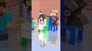 HELP Steve ! WHO WON THE CHAIRS CHALLENGE GAME?   #minecraftshorts #aphmau #aphmauminecraft