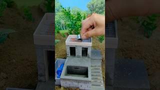 I Built a One-Story House with a Swimming Pool Using Mini Bricks and Here's What Happened #house