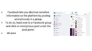 How to Post Anonymously on Facebook