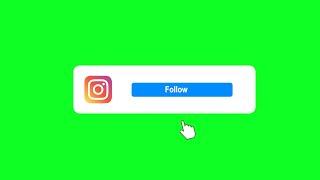 Animated Instagram Follow  Green screen with sound || No Copyright