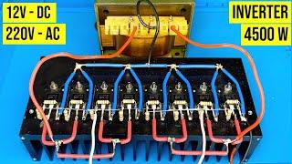 как сделать простой инвертор 4500W, синусоида, 8 MOSFET, IRFz 44n, jlcpcb