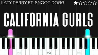 Katy Perry - California Gurls ft. Snoop Dogg | EASY Piano Tutorial