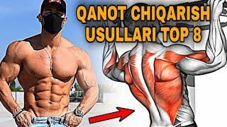 Orqa Qanot Muskullarini Chiqarish Uchun asosiy top 8 Mashxulotlar #mashiqlar  #usullar