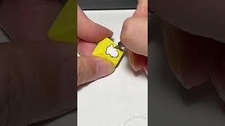 Drawing Snapchat logo on the keyboard #shorts #diy #art #tiktok #trending #customkeys