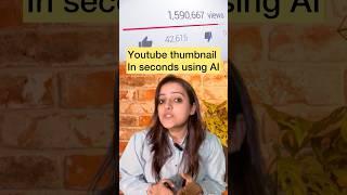 How to make YouTube thumbnail using AI & ChatGPT in 1 min | Hindi #ai #chatgpt s#shorts