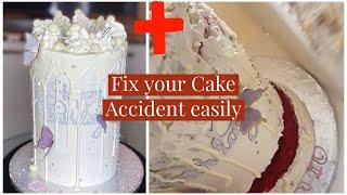 5 STEPS TO FIX A CAKE DISASTER/ HOW TO REPAIR A DAMAGED CAKE