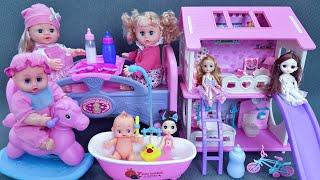 12Minutes Satisfying with Unboxing pink Barbie house toy,Cute baby shower Playset ASMR | Review Toys