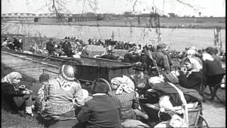 Allied soldiers of US, Britain, and the Soviet Union meet together near Torgau Ge...HD Stock Footage