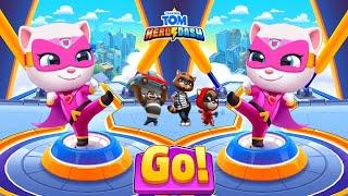 TALKING TOM HERO DASH FUNNY GAME - ANGLE vs RACCOON - MISSION IMPOSSIBLE - IOS TOP GAMEPLAY