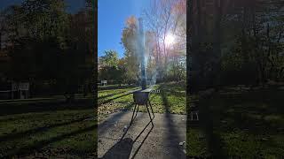 Vevor tent stove first burn.  COOK OFF OIL AND PAINT BEFORE YOU USE IN A TENT.