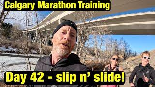 Calgary Marathon Training Vlog || Day 42 a slippery slope