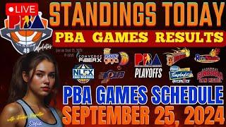 PBA Standings today September 24, 2024 | pba live Games Result & Pba Schedule September 25, 2024