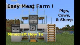 EASY MEAT FARM !!! -- UpTheDubsGuy -- Minecraft How To -- Episode 6