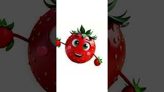 BeeHappy  Sensory Strawberry Dancing! #cartoon #dancingfruits #animation #happy #funny