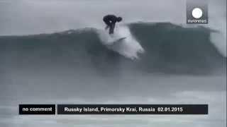 Surfers. Winter. Russia.  Зимние серферы из Владивостока.