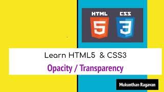 CSS Opacity property