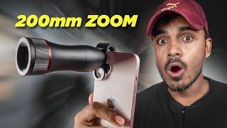 Crazy 200mm Zoom Lens for Mobile Camera  200mm Super Zoom Lens for Smartphone