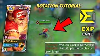 PAQUITO PERFECT ROTATION TUTORIAL IN EXP LANE | MLBB...