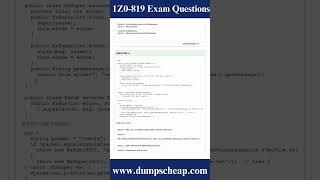 1Z0-819 Exam Dumps: Achieve Top Scores and Certification Success with Reliable Study Resources!