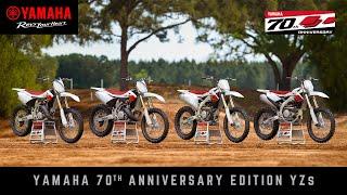 Celebrating 70 years of #Yamaha motorsports excellence. 𝟐𝟎𝟐𝟔 𝟕𝟎𝐭𝐡 𝐀𝐧𝐧𝐢𝐯𝐞𝐫𝐬𝐚𝐫𝐲 𝐘𝐙 𝐅𝐚𝐦𝐢𝐥𝐲 | #𝐁𝐋𝐔𝐂𝐑𝐔