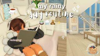  ️ my RAINY day ROUTINE: productive vlog | bloxburg roleplay 