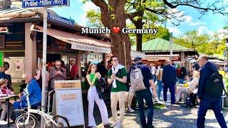 Exploring the BEST Street Food Market in Munich, Germany! | Viktualienmarkt Spring Walk 4K