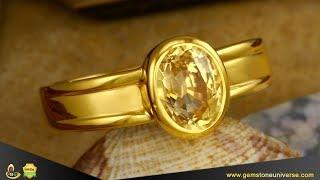 Fine Yellow Sapphire Pukhraj Ring for Jupiter Gemstoneuniverse