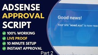 Google Adsense Approval Script 2024 || New PHP script fast adsense approval with 24 hour  Part 2