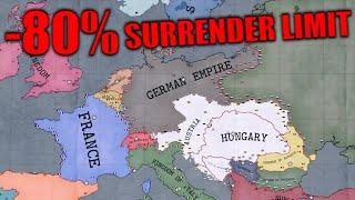 If everyone had -80% surrender limit in WW1 - Hoi4 Timelapse