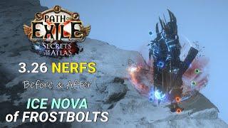 【Path of Exile】Ice Nova of Frostbolts Hierophant | BEFORE & AFTER | No Commentary | 3.26